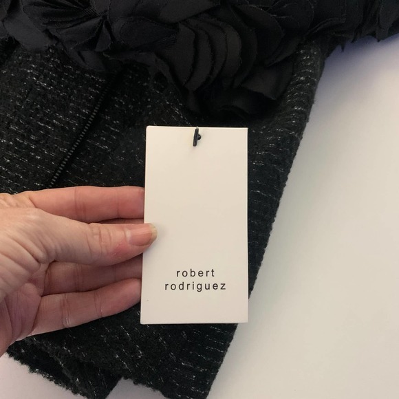 ROBERT RODRIGUEZ Black Rose Petal Ruffle Blazer Jacket - NWT - Picture 11 of 14